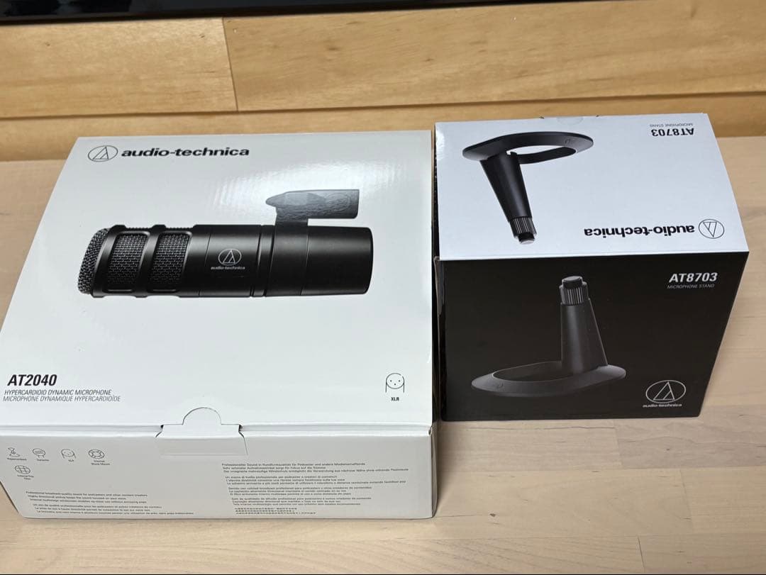 Audio-Technica ダイナミックマイク 収納ケース スタンド付
