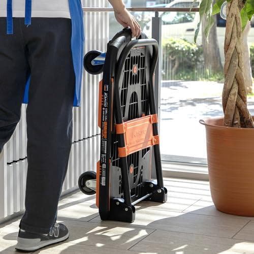 トラスコ中山(TRUSCO) 樹脂台車 カルティオ オリーブドラブ 折畳 樹脂A