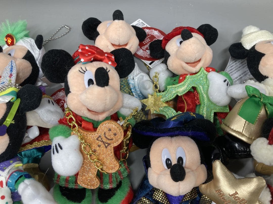 ディズニー タグ付き ぬいぐるみ キーホルダー 12点セット