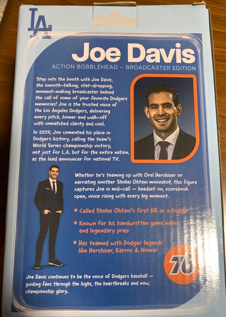 ロサンゼルス・ドジャース ジョー・デイビス ボブルヘッド　新品