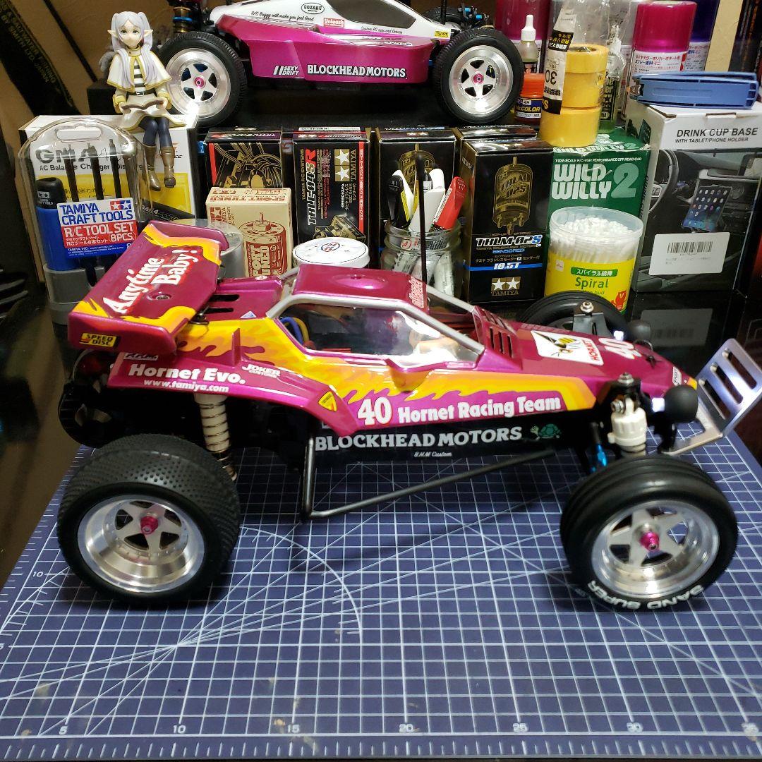 タミヤ NEW ホーネットEVO カスタム　メカ付き　ピンク　美品