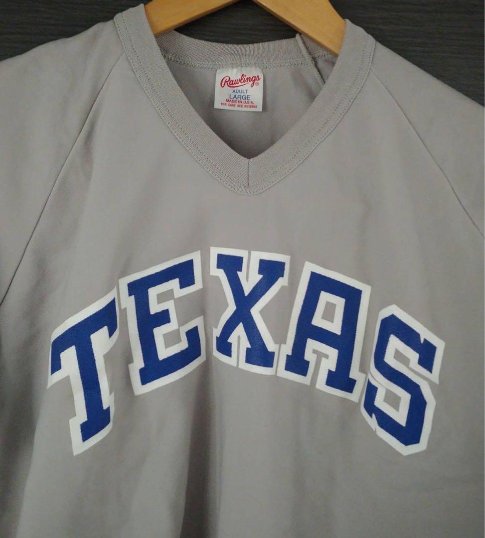 80’s·新品！ローリングス製·TXレンジャーズ·アウェイユニT　L　グレー