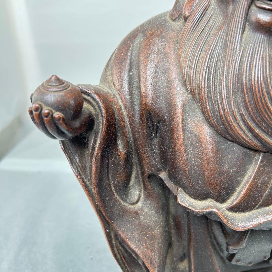 桃蹊堂造 福禄寿 約18cm 七福神 縁起物 伝統工芸品 置物