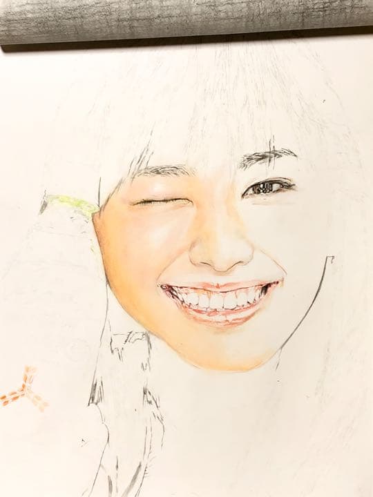 色鉛筆画 美人画a3 ケント紙