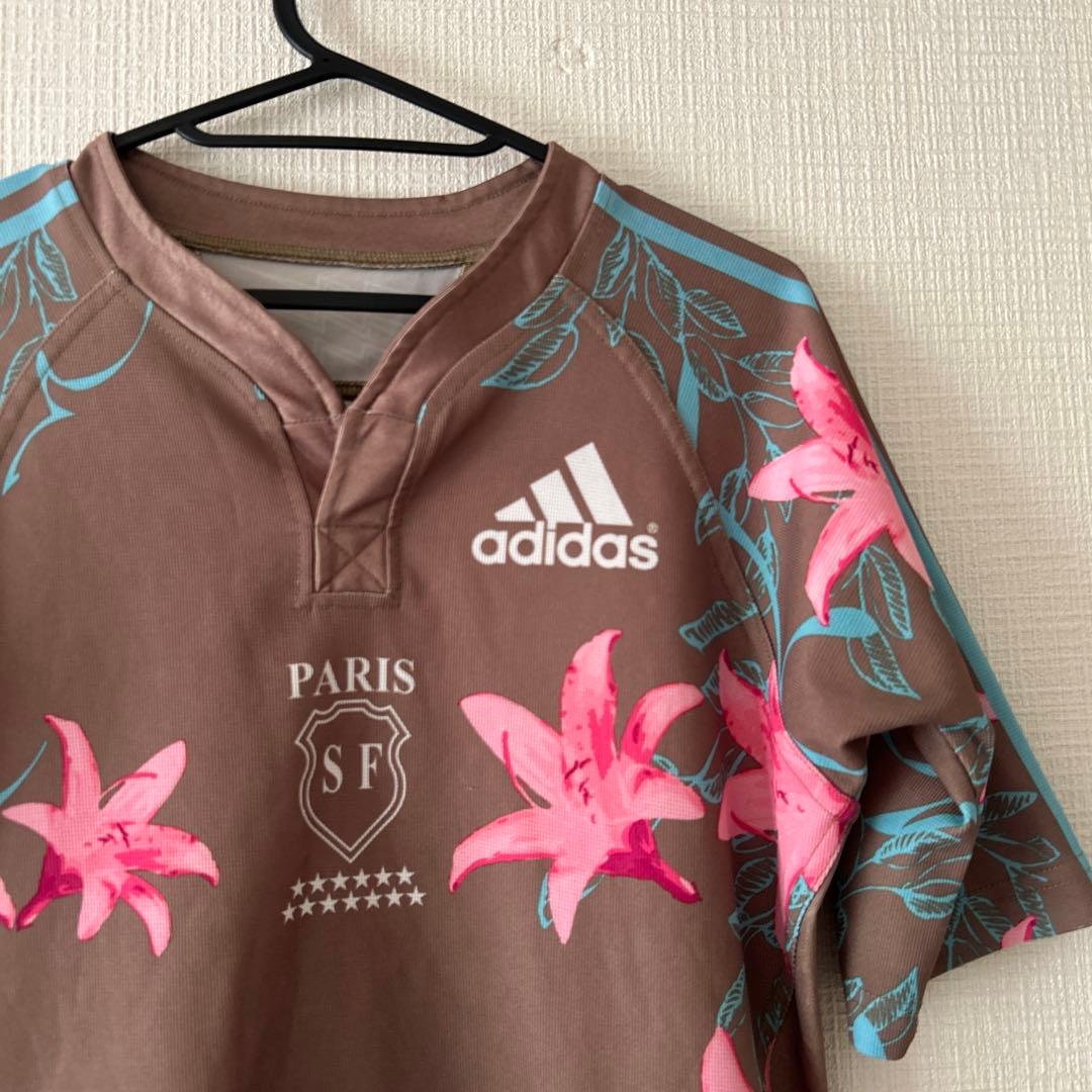 【パリ限定 】adidas 花柄 サッカーシャツ ブラウン