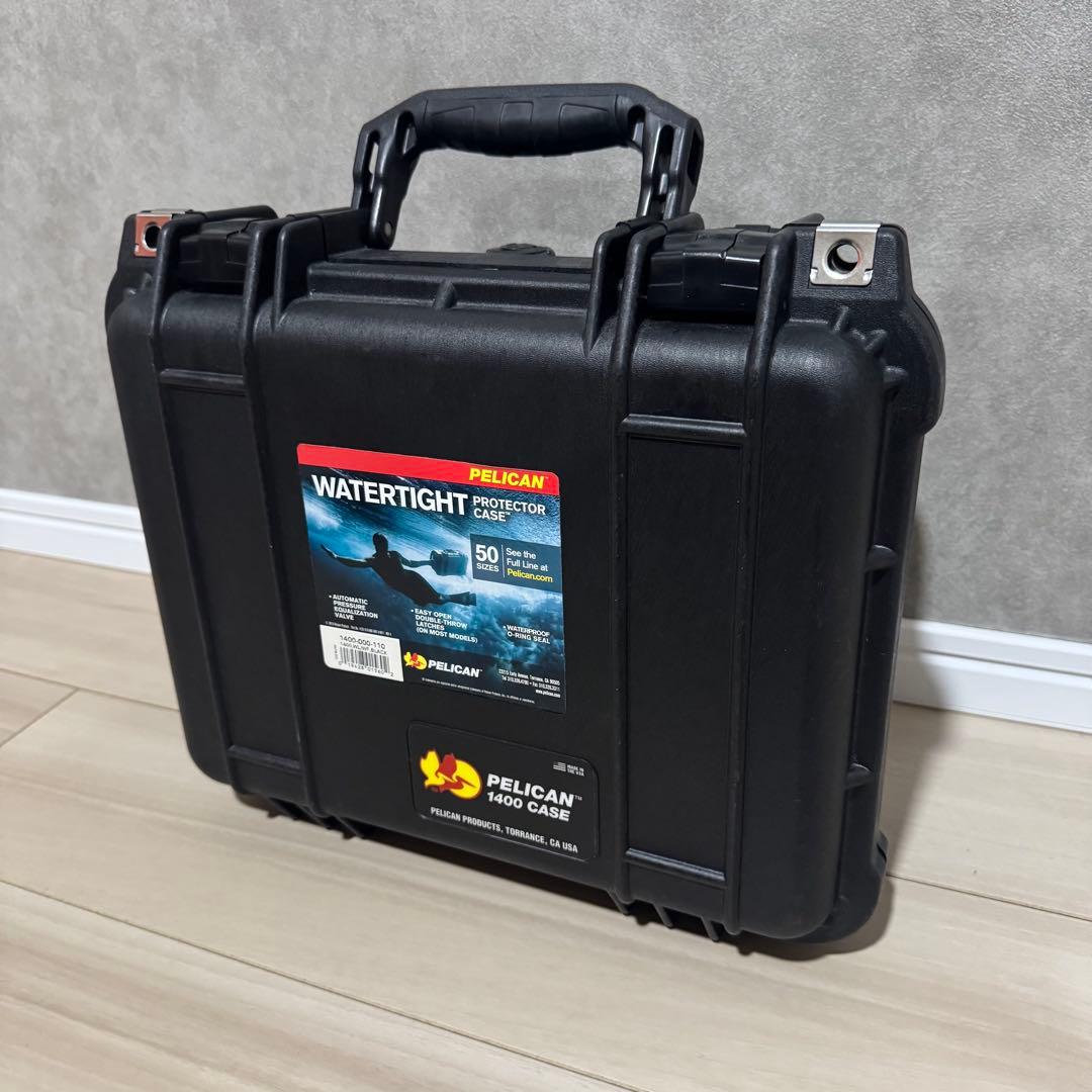 【美品】ペリカン1400 Case 防水セキュリティケースブラック