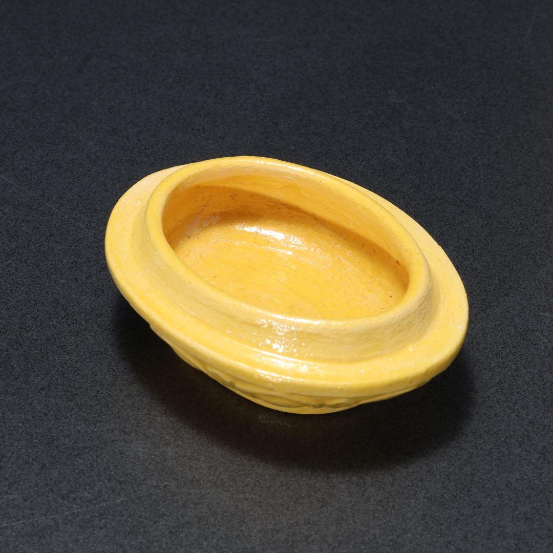 香合　交趾　花喰鳥香合　十代大樋長左衛門　共箱　R1668ダP