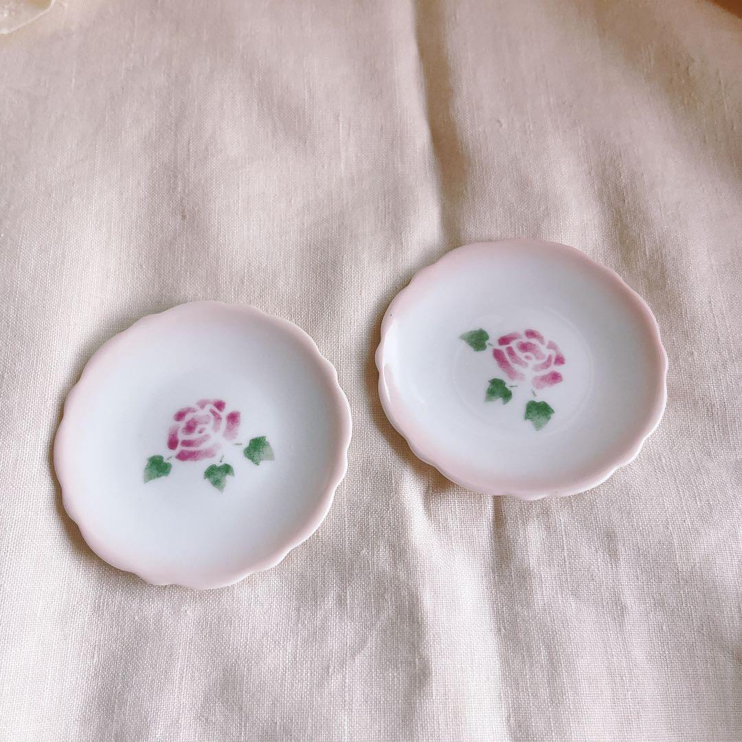 お値下げ廃盤♡マニー♡ローズミニチュアポットカップソーサー5点セットノリタケ薔薇