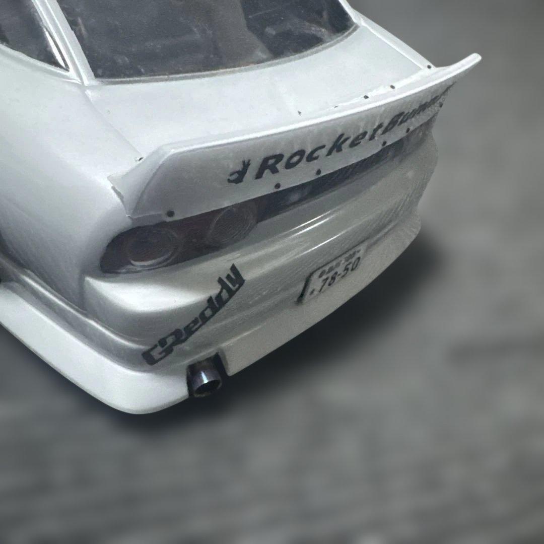 180sx ドリパケ2WD 1/10パールホワイト エアロドリフト仕様フルセット