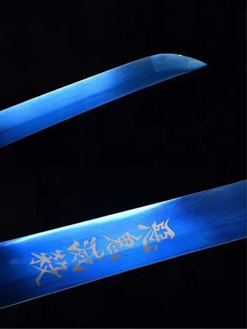 鬼滅の刃 時透無一郎 日輪刀 鑑賞用 武具 古兵器 黒石目鞘 本牛革柄巻