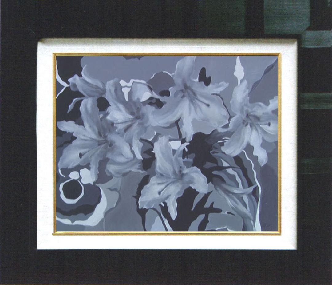 油絵 菅家令子 絵 絵画 インテリア uF6-070101 花