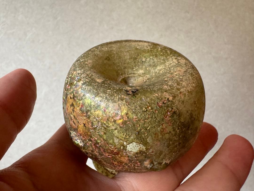 大名品　ローマングラス茶入　茶道具