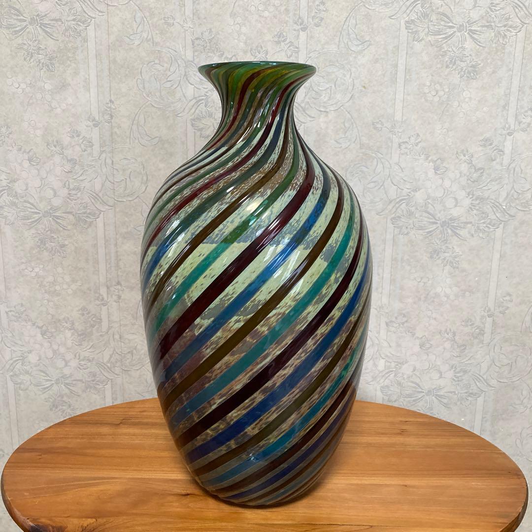 MURANO ムラーノガラス　花瓶　ベネチアングラス　美品