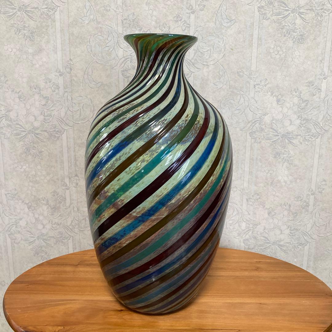 MURANO ムラーノガラス　花瓶　ベネチアングラス　美品