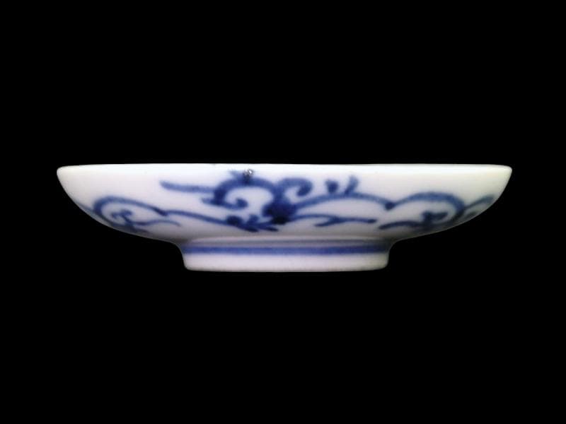 大聖寺伊万里　色絵　竹笹に梅の図　豆皿　F166AS-CTz