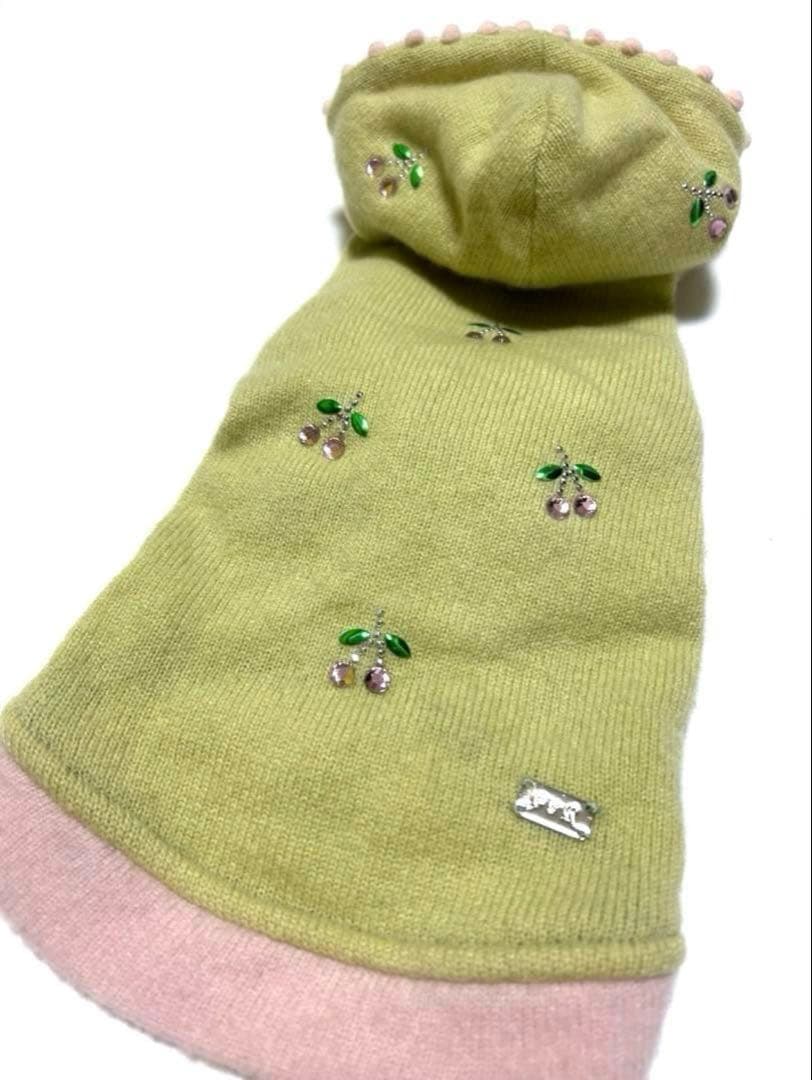 Fifi&Romeoフィフィアンドロメオ 　　カシミヤチェリーパーカー ライム