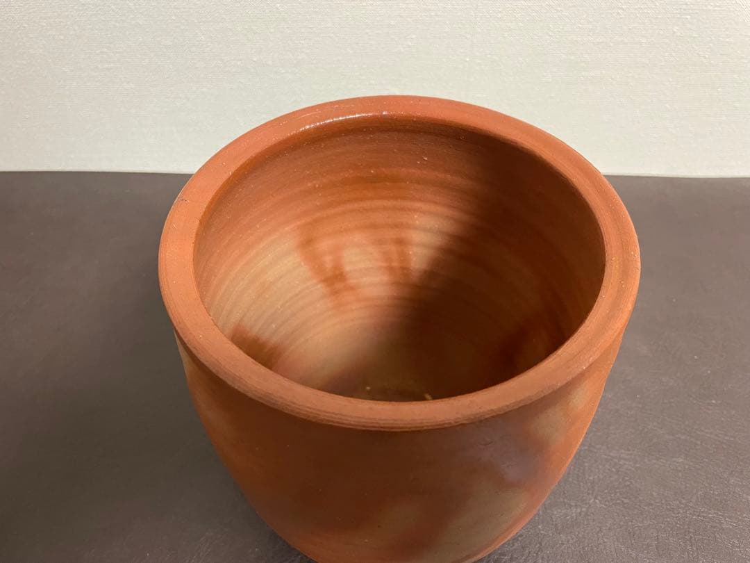 伊勢崎満　備前緋襷　棒ノ先水指　堀内宗完書付　備前焼　水指　茶道具