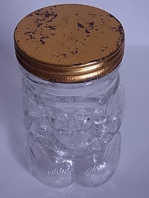 和ガラス　大黒様　あめや瓶　金平糖瓶　ガラス瓶　地球瓶　飴瓶　菓子瓶　昭和レトロ