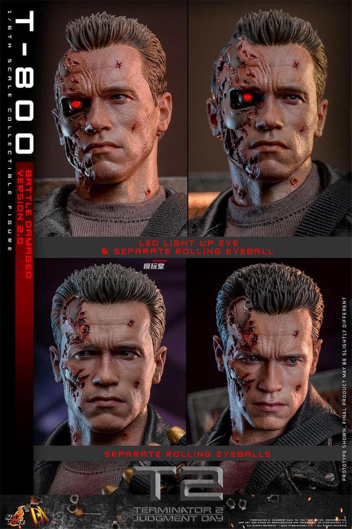 ホットトイズ 1/6 ターミネーター2 T-800バトルダメージ2.0 DX46