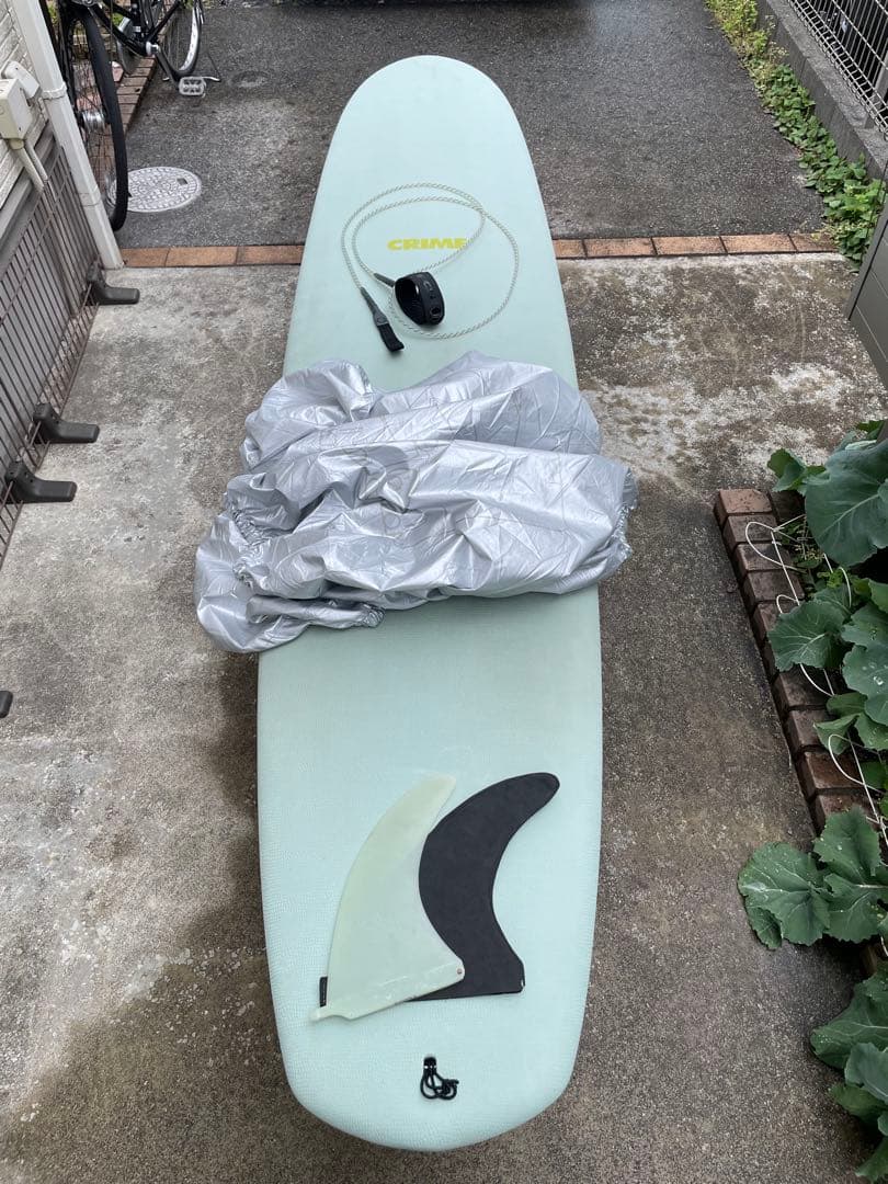 CRIME ロングボード 9.5 （フィン、デッキカバー、リーシュ付き）