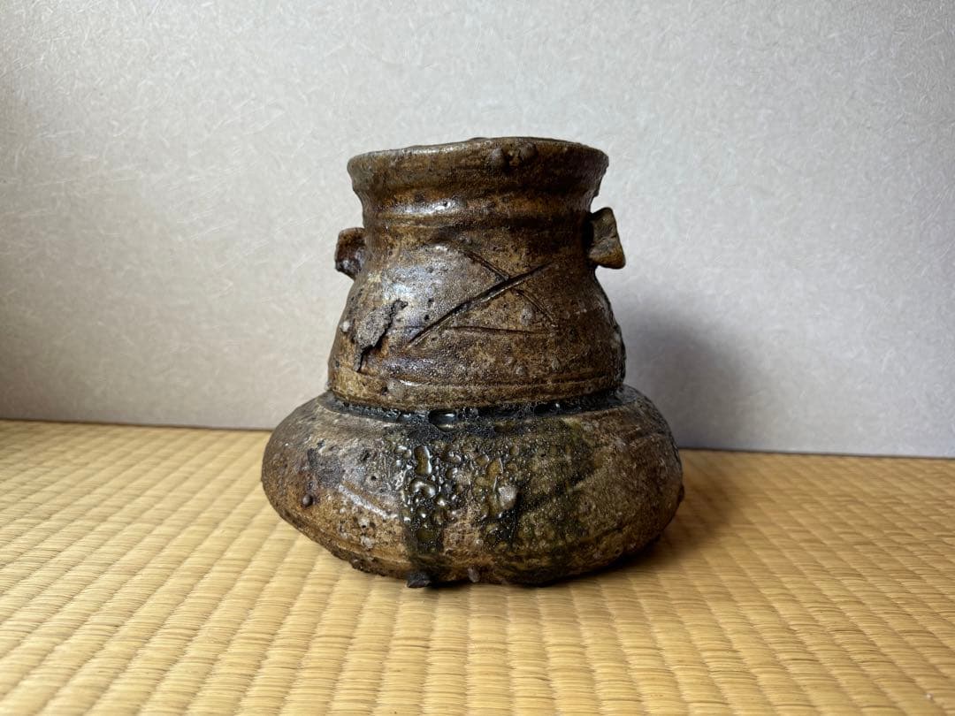 大名品　古伊賀　破袋水指　桃山〜江戸初期