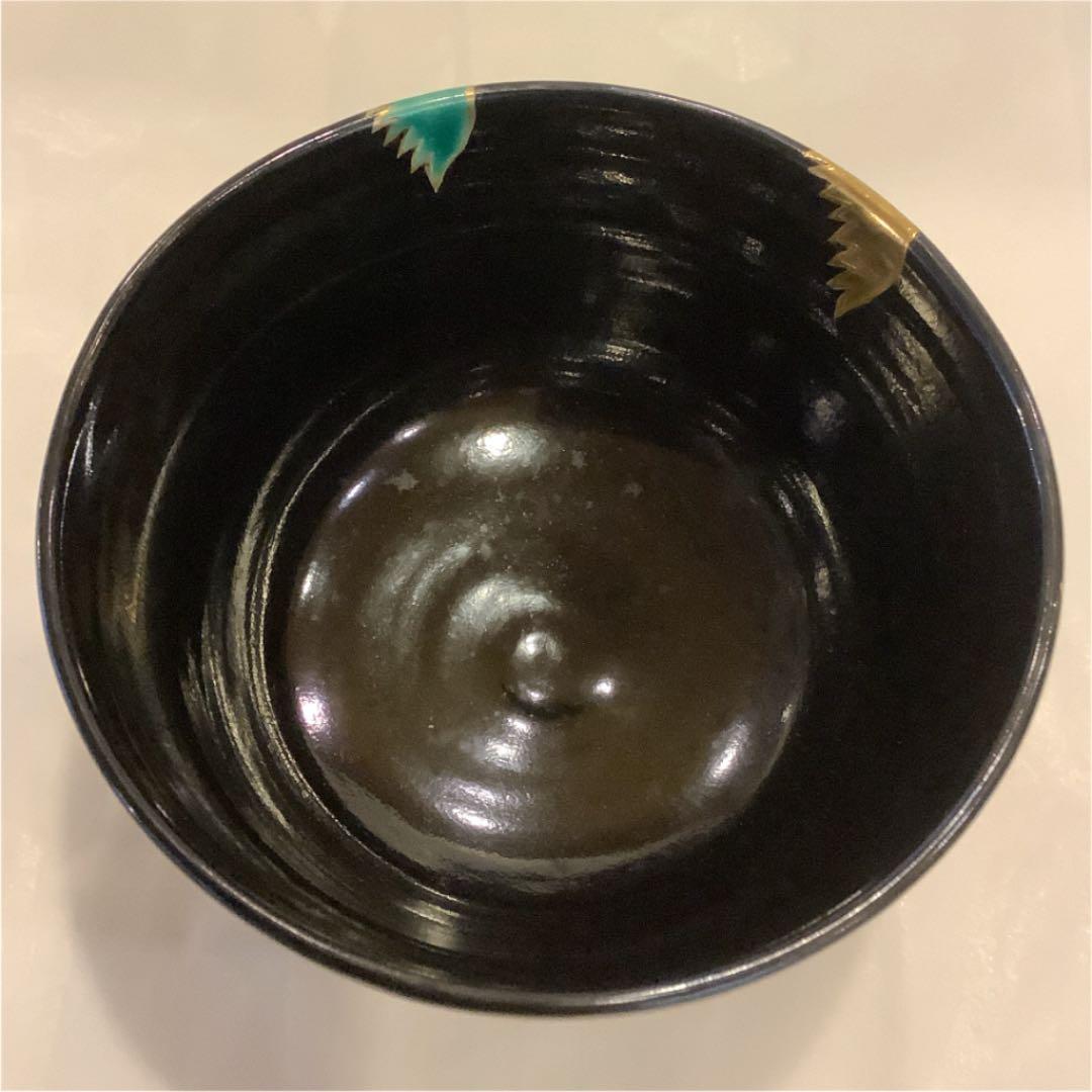 【茶道具】加藤利昇 鶴の絵茶碗