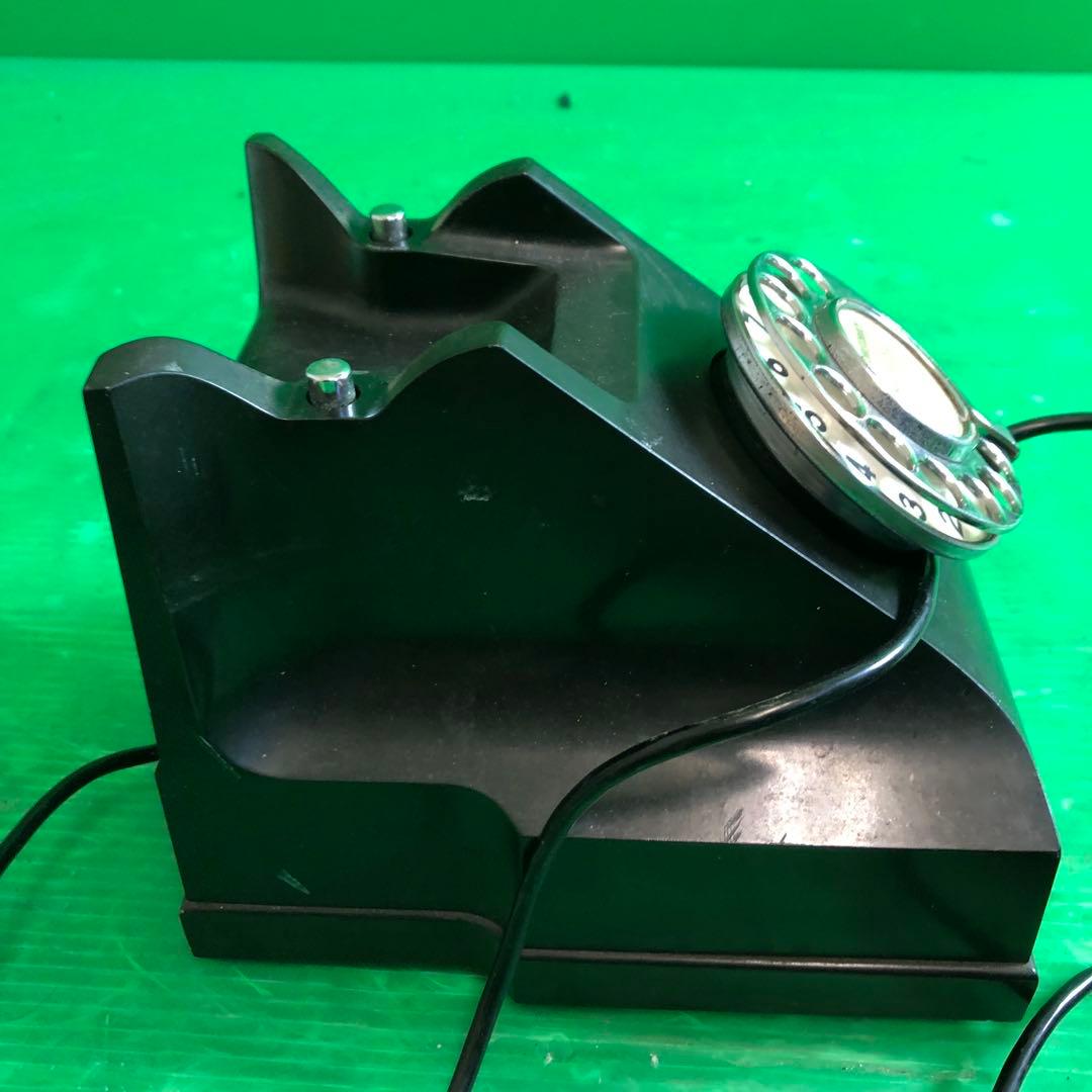 昭和レトロ アンティーク ダイヤル式電話 黒電話機 動作未確認 現状渡し
