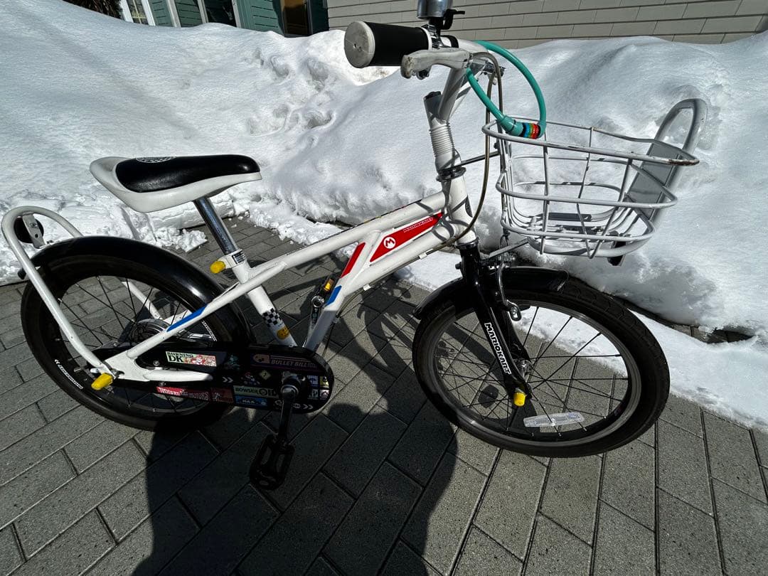 お値下げ更新！　子供用自転車　マリオカート　白　アサヒ自転車