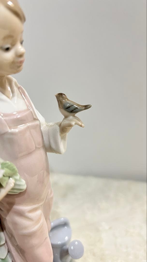 【訳あり】リヤドロ LLADRO フィギュリン 2体セット（花欠け・手破損あり）