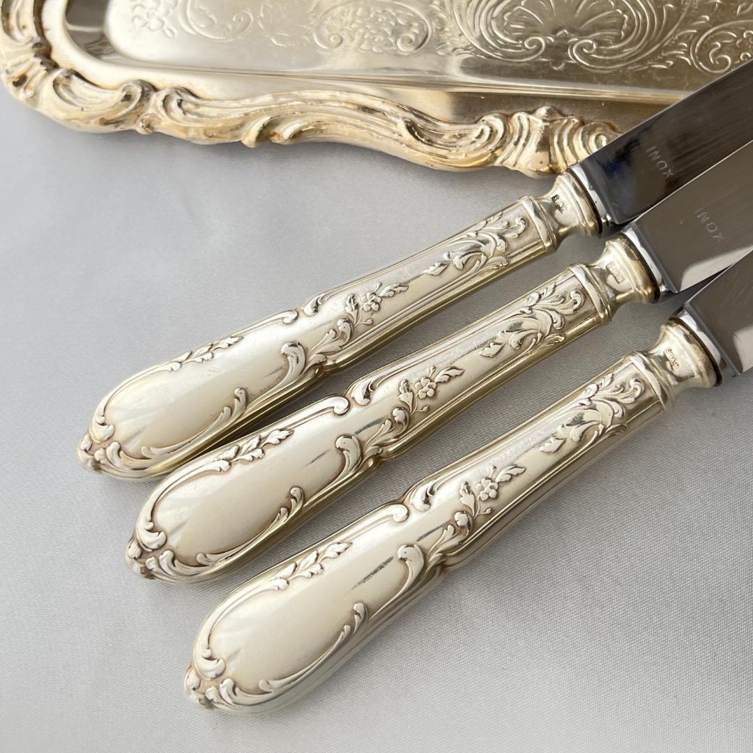 【仏蘭西】 Louis XV デザートナイフ 6本【シルバープレート】