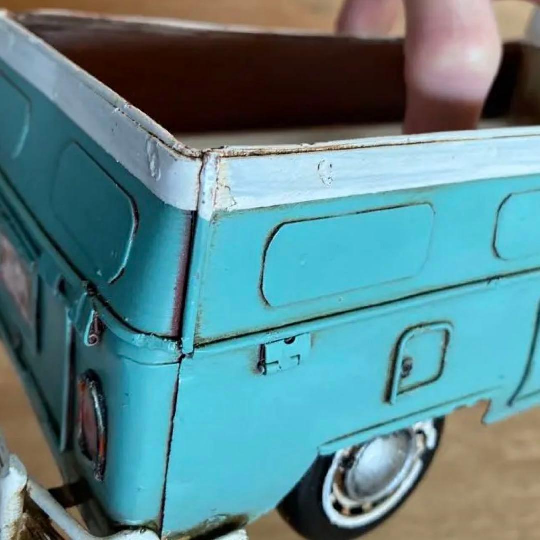ワーゲンバス風 ブリキ製 ミニカー インテリア雑貨　①