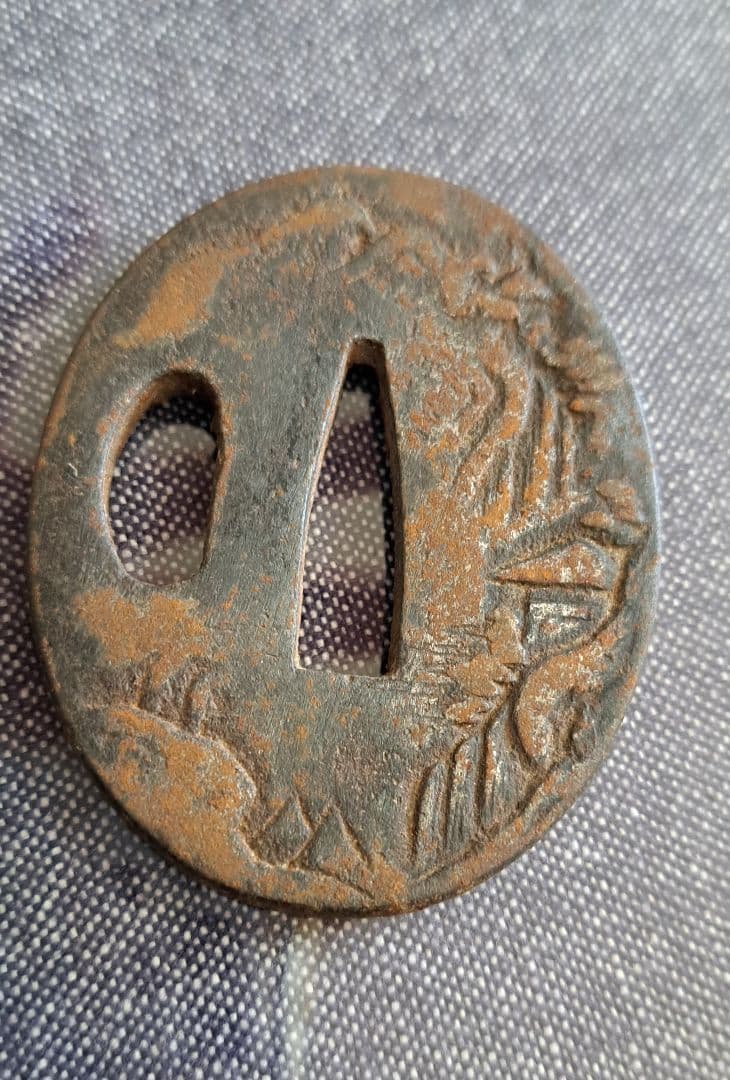 時代 刀装具 鍔 日本刀 つば 金張 象嵌 まとめ 4点 骨董 古美術 鉄鍔
