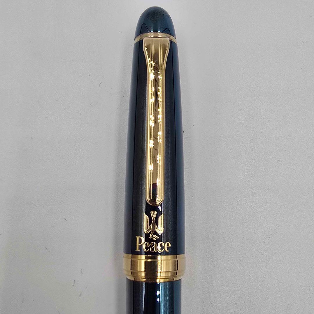 激レア 懸賞品 ThePeace Designブルーチタン 万年筆 セット18K