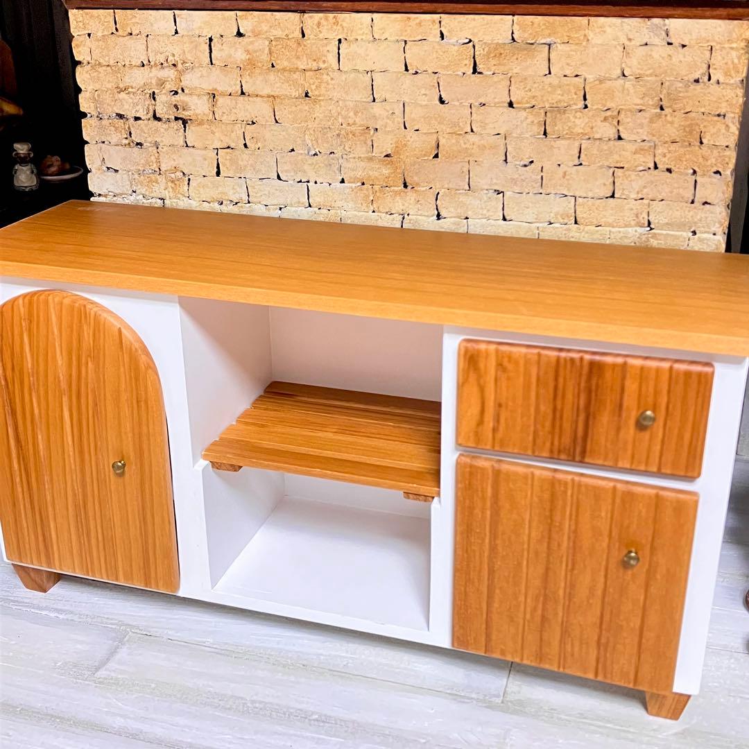 ミニチュア　ドール家具　キッチン台　ドールハウス