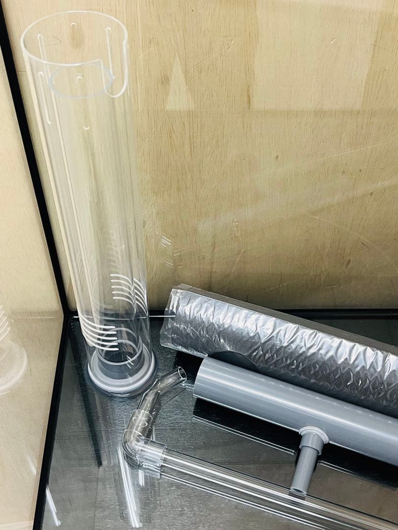 600×450×450オールガラスオーバーフロー水槽 ブラックシリコン