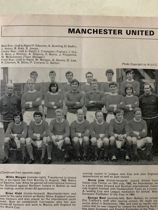53年前'70 Man U vs Chelsea リーグカップ・プログラム