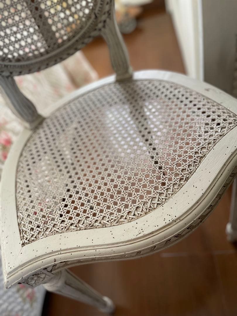 最終売切り価格❣️♡フランスアンティーク ラタン チェア♡フランスアンティーク家具