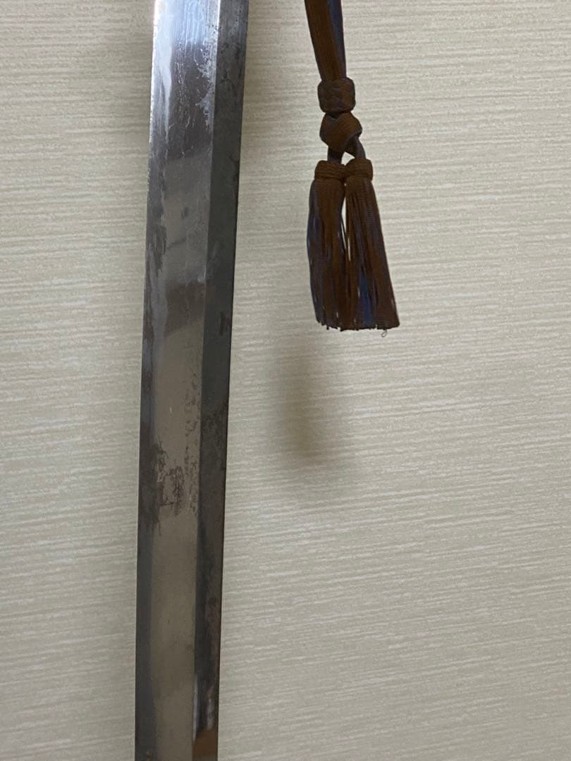 軍刀革鞘付き竹刀日本刀模造刀日本軍指揮官刀全長100cm