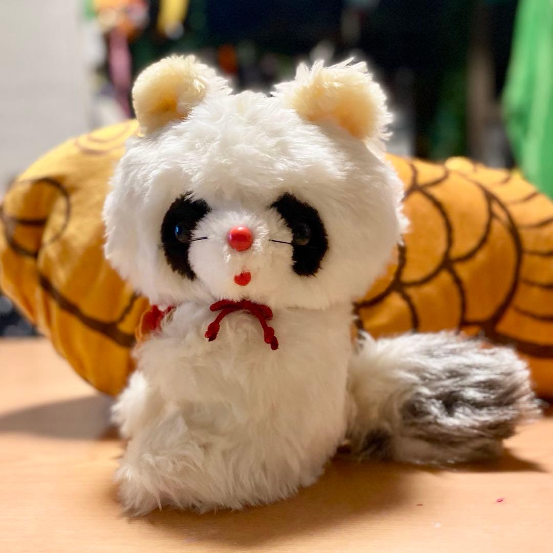 昭和レトロ　ぬいぐるみ　アライグマ　ファンシー
