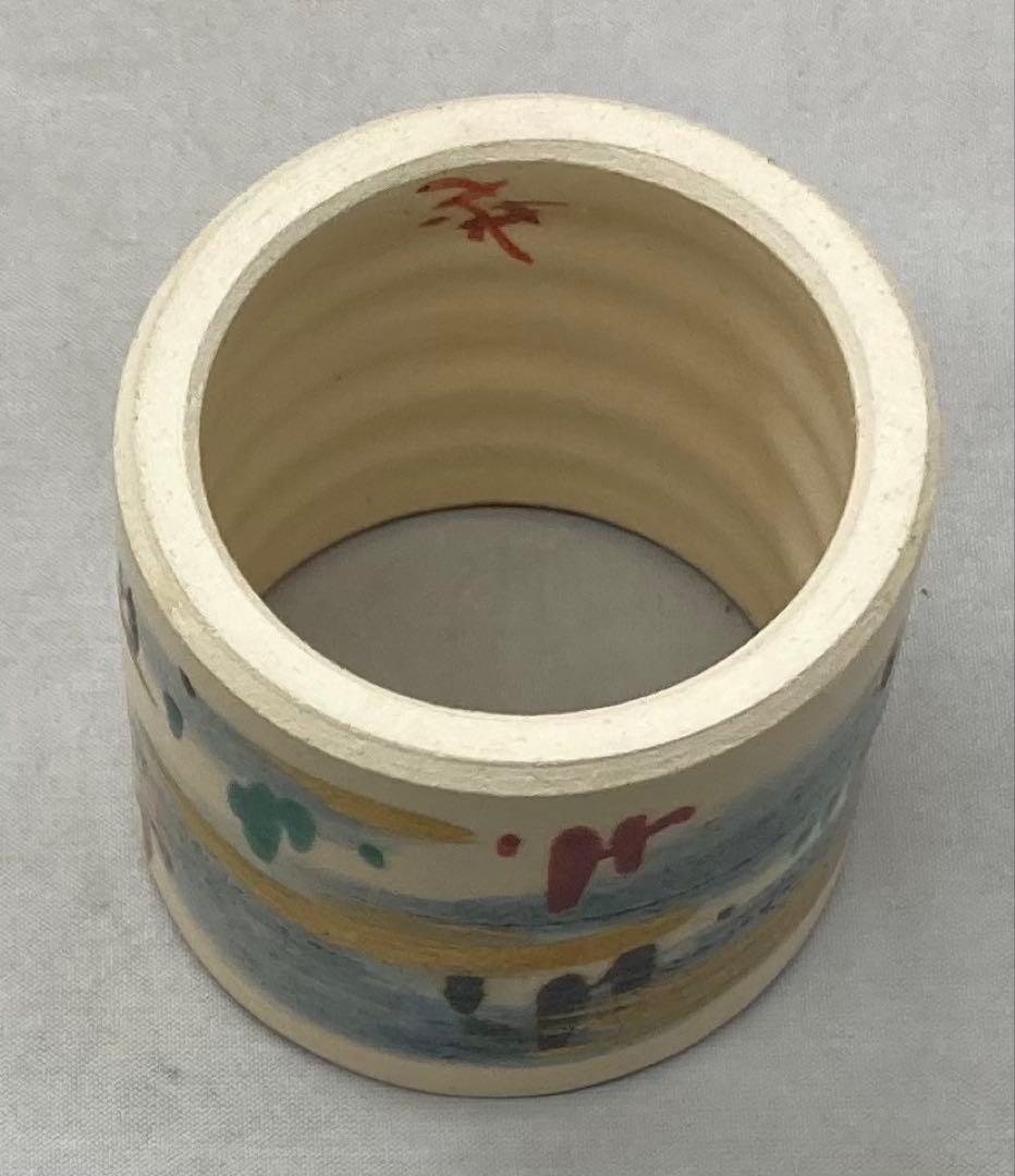 B533b「若草之画 蓋置」白井半七造　共箱　茶道具