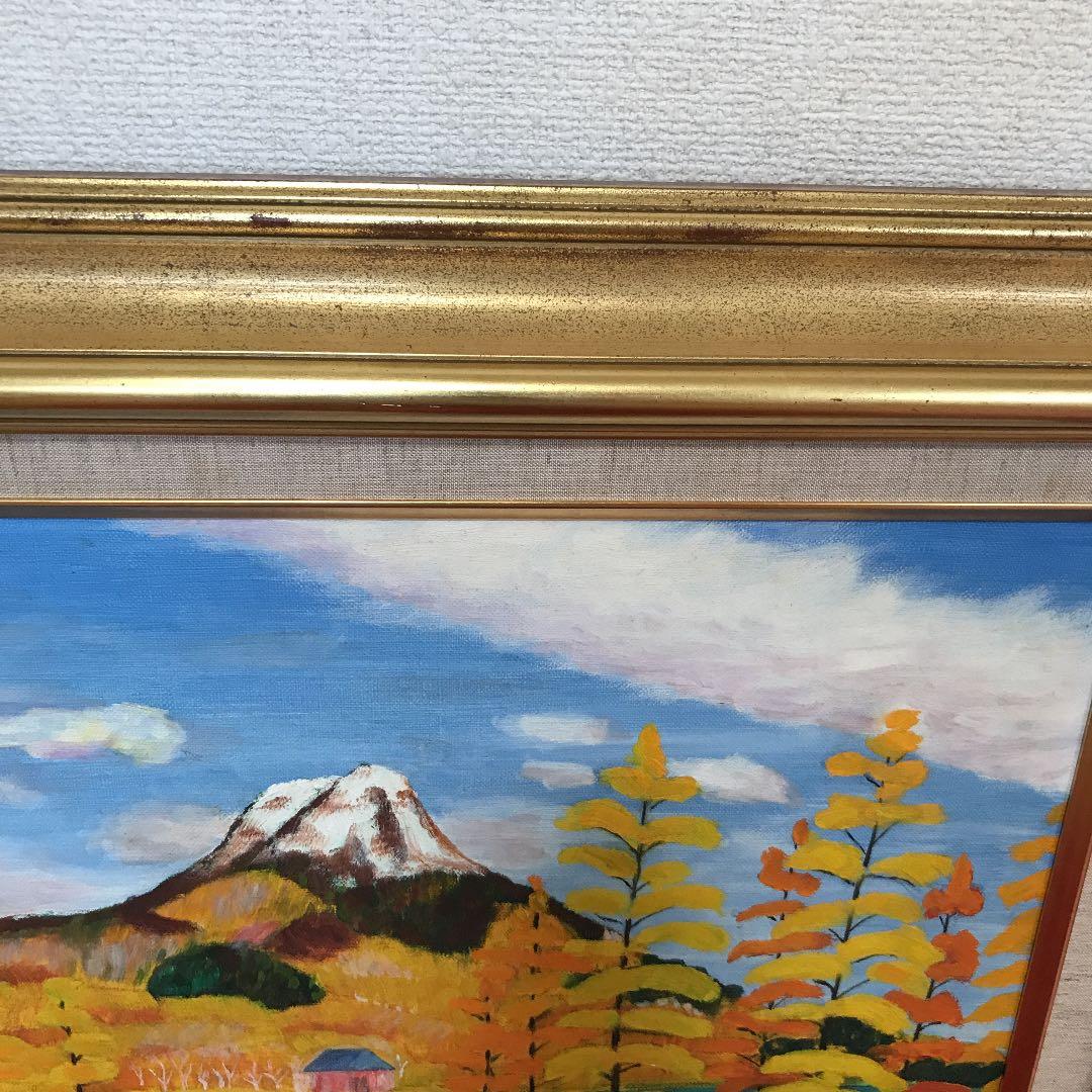 秋色 額入り油絵25(F8サイズ)