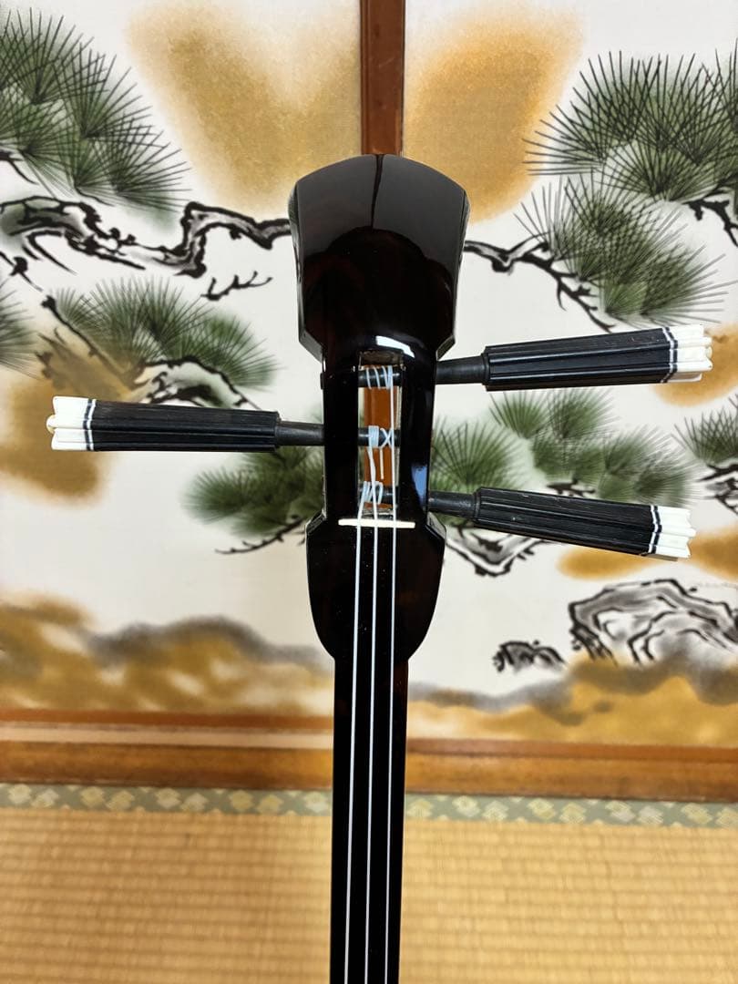 沖縄三線！黒木上質カマゴン！江戸与那城型！本張り【一枚張り】