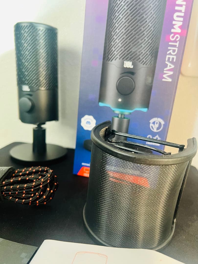 【美品・ポップガード付き】JBL Quantum Stream マイク ブラック