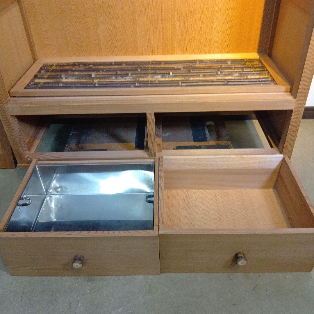 茶道具　水屋棚　置水屋　網代