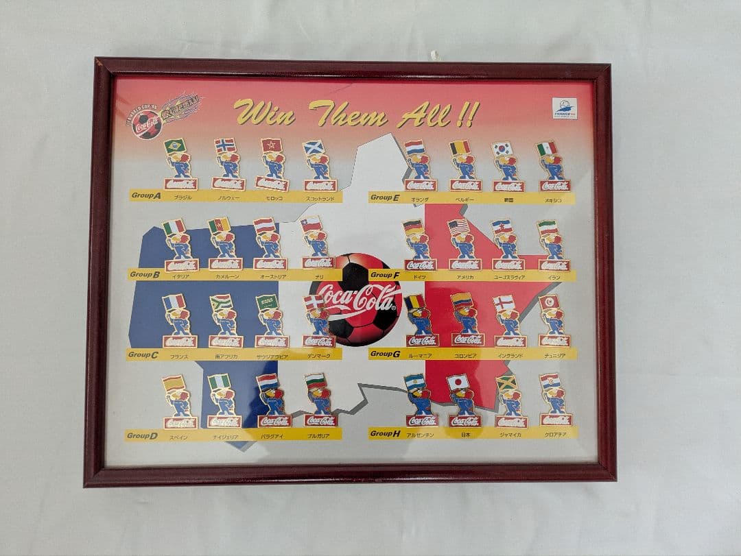 FIFA WORLD CUP'98 コカ・コーラ ピンバッジ 全32カ国セット