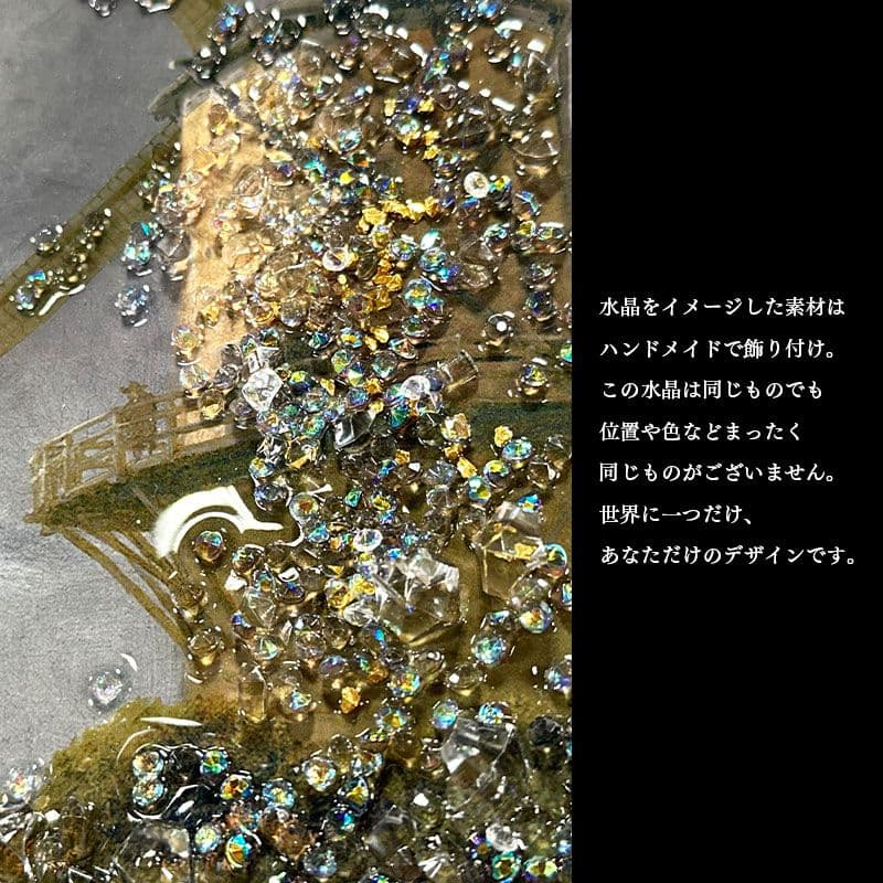 輸入雑貨　天然水晶石　フィリッポ・リッピ作『聖母子と二天使』　クリスタルアート