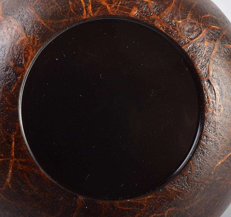 中谷秀斎作　富士之絵　雲竜和紙張　大棗　紫野　松長剛山極め箱　V R4504