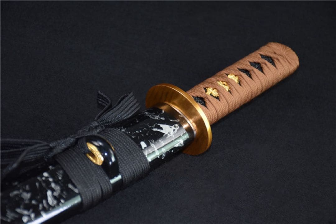 羽毛纹 刀装具 模擬刀 日本刀 模造刀 鑑賞用 武具 脇差