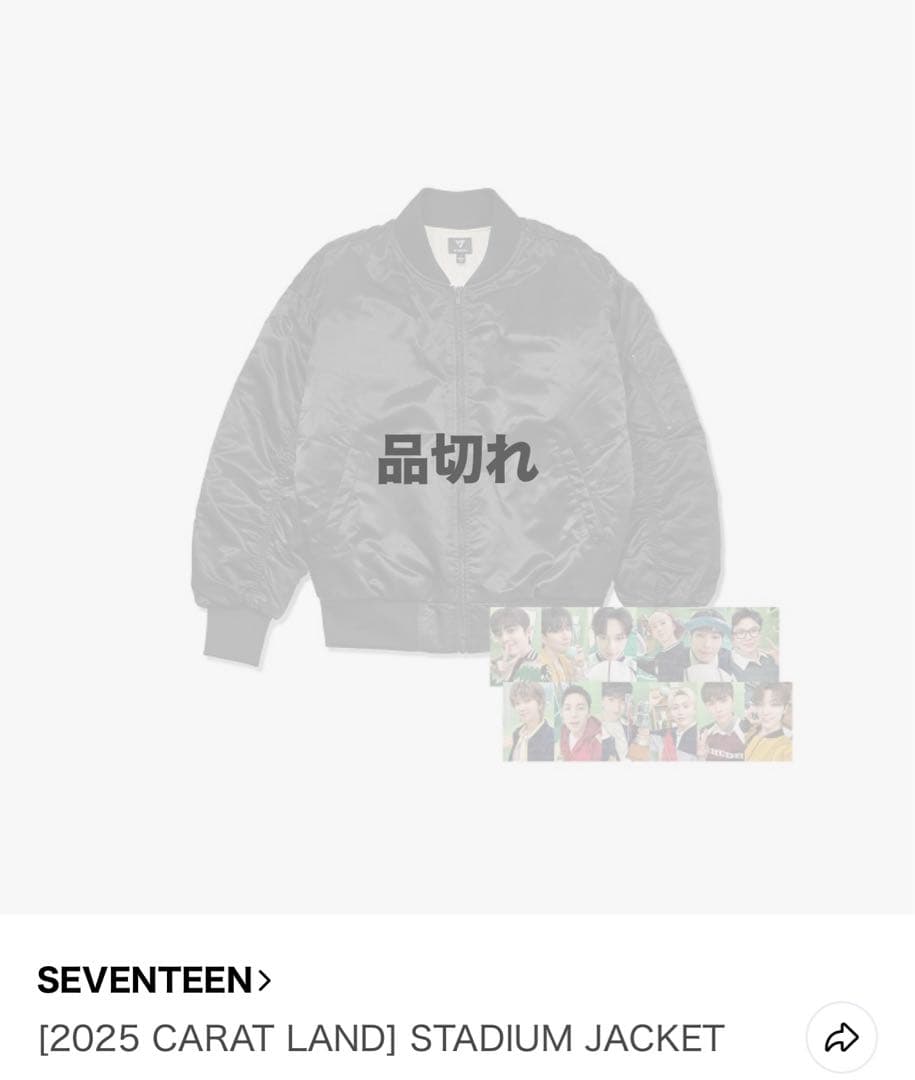 SEVENTEEN セブチ スタジアムジャケット Lサイズ ケレン