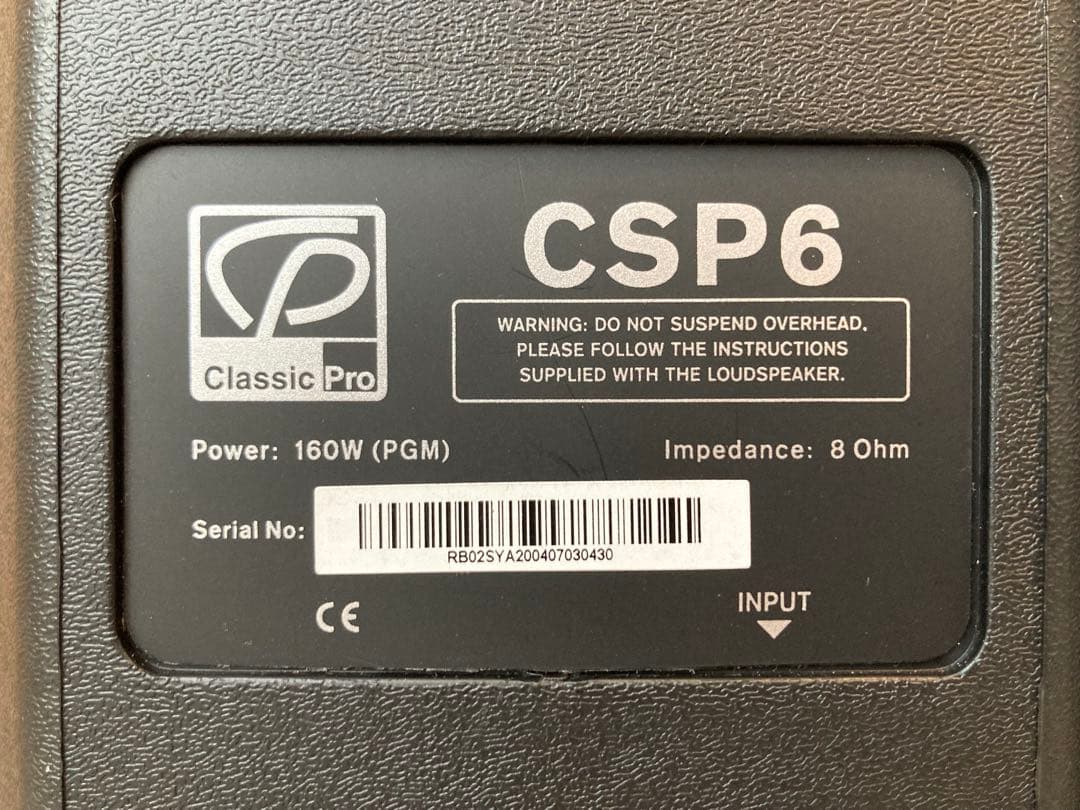 【美品＋バッグ付き】CSP6 2ウェイ パッシブスピーカー